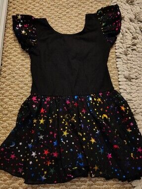 Black Starry Rainbow Stars Ballet Outfit